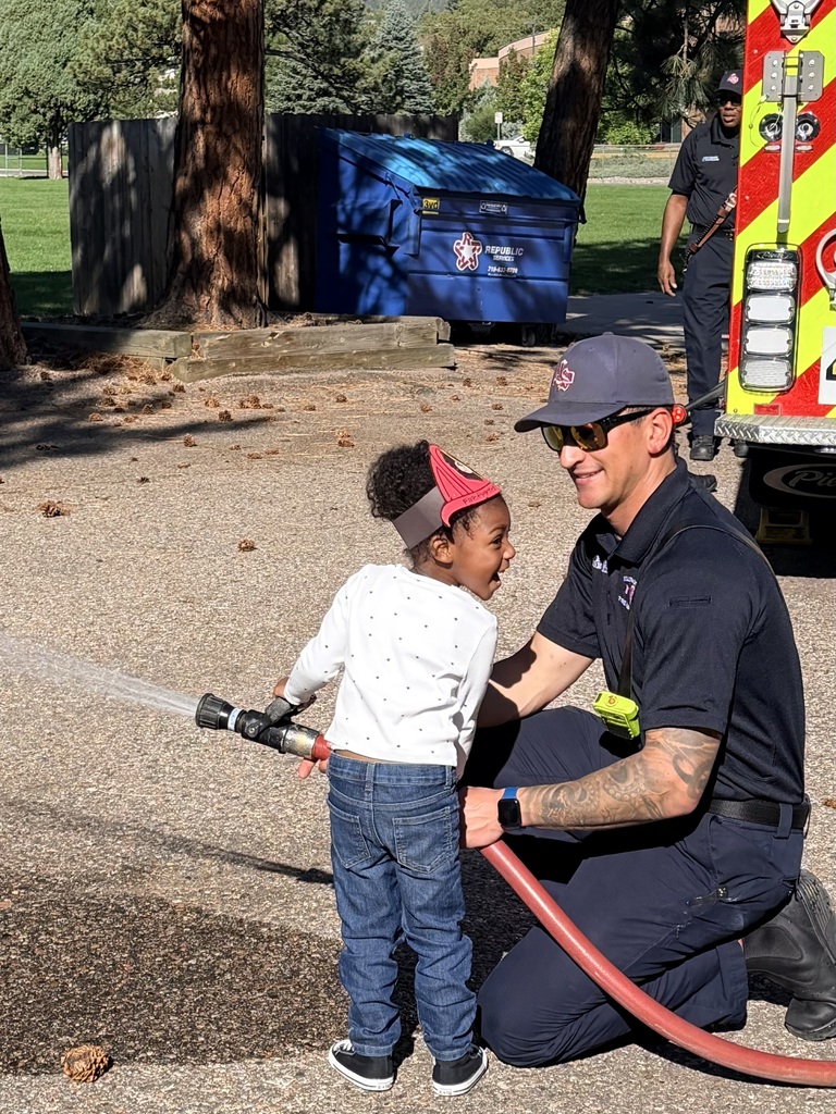 Preschoolers getting a lesson in fire safety