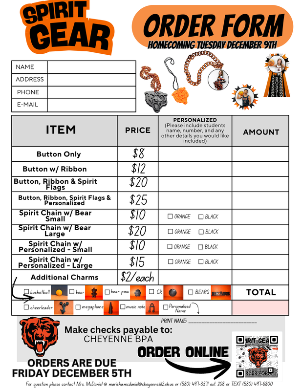 HOMECOMING SPIRIT GEAR