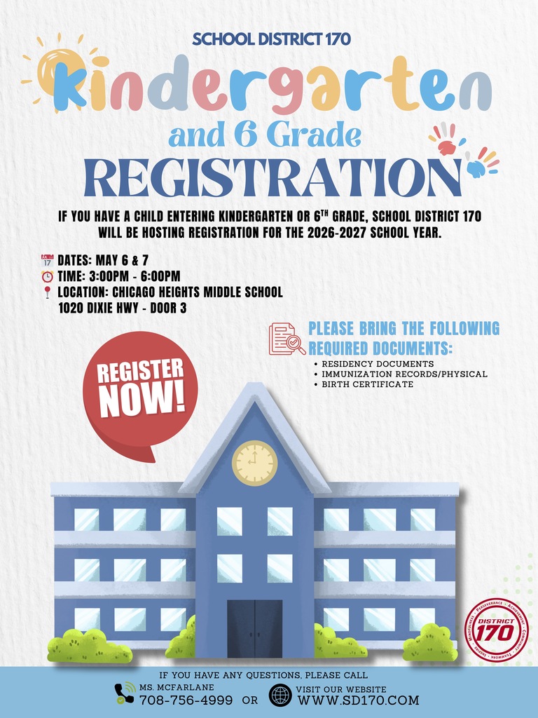 Kindergarten and 6th Grade Registration 