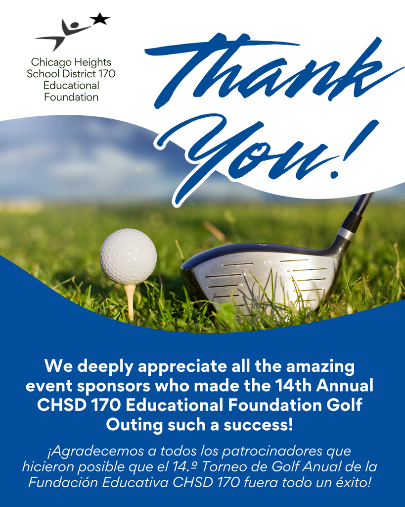 Thank You All Sponsors For CHSD 170 Educational Foundation Gold Outing