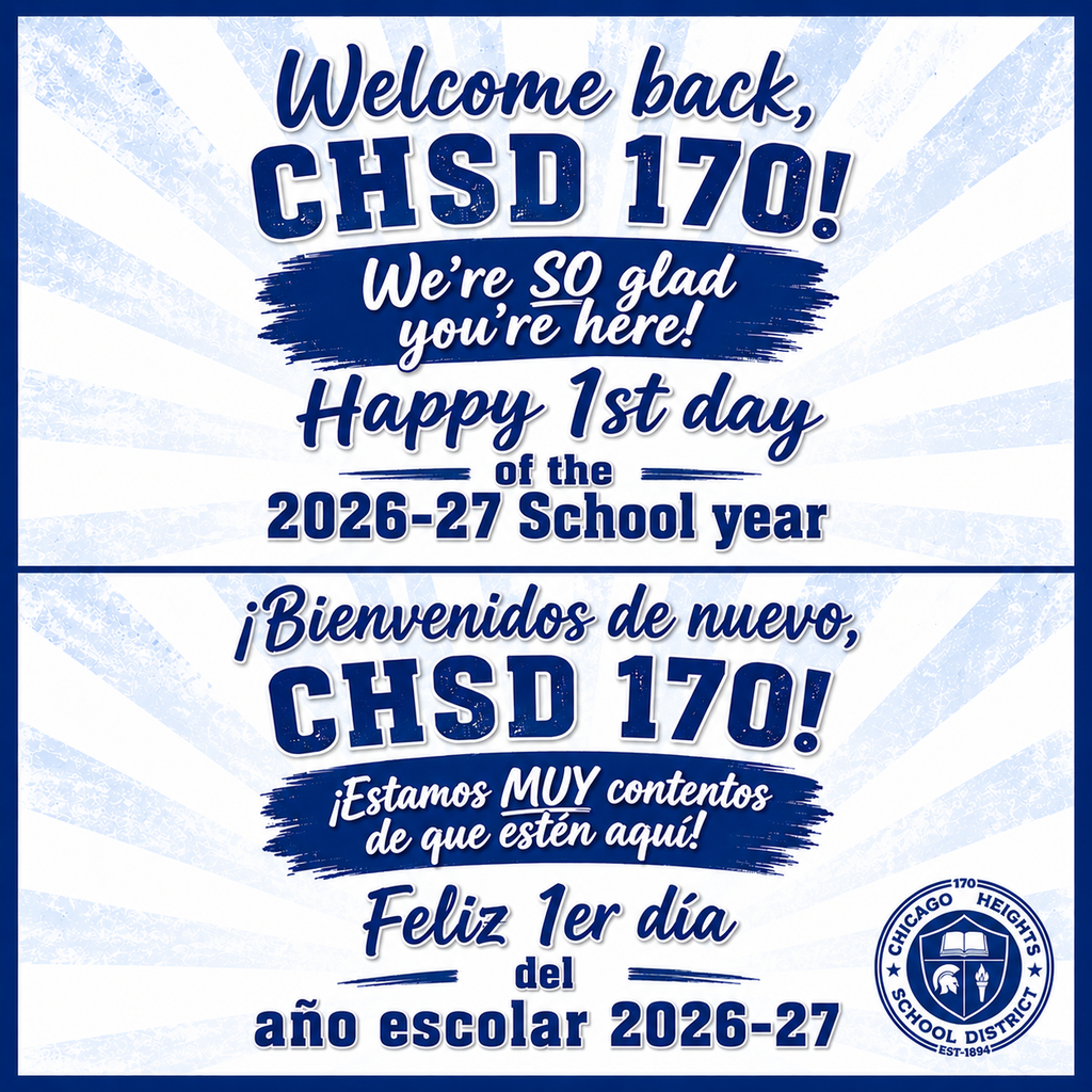 Welcome Back CHSD 170