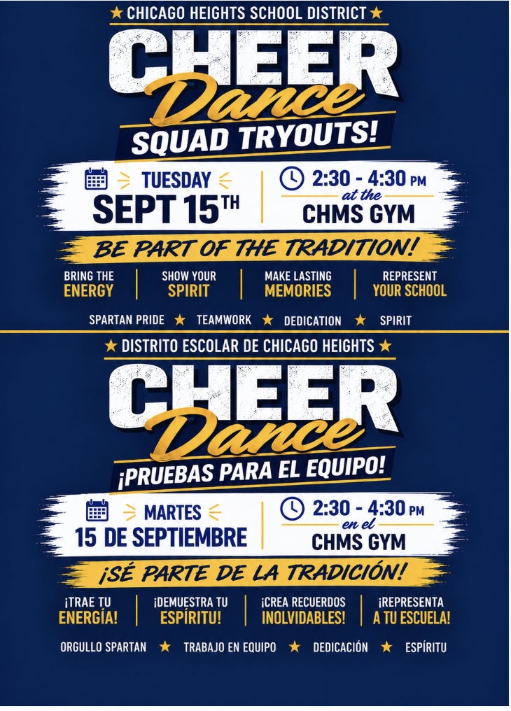 📣💙💛 Calling All Future CHMS Cheer & Dance Spartans! 💛💙📣