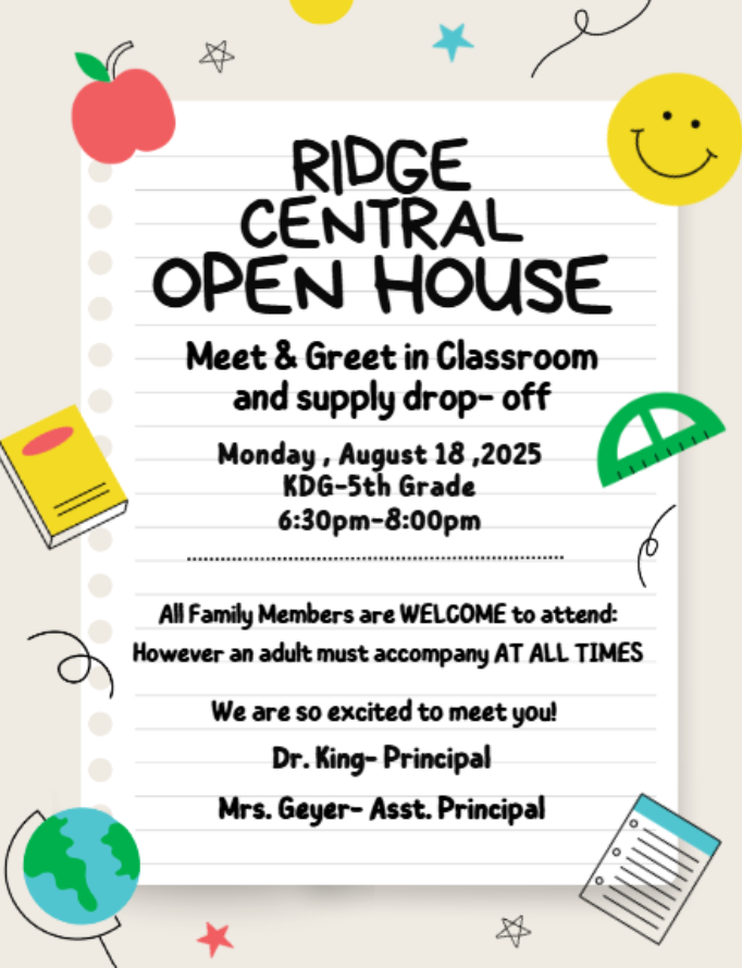 Ridge Central Open House Information