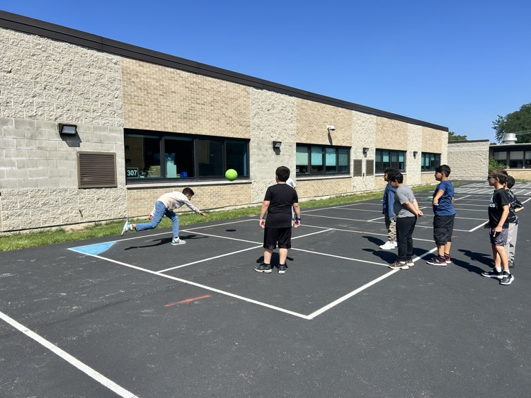 Four square is a recess favorite!  