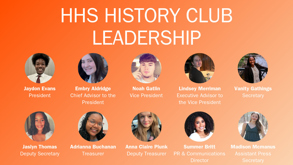 The HHS History Club Leadership