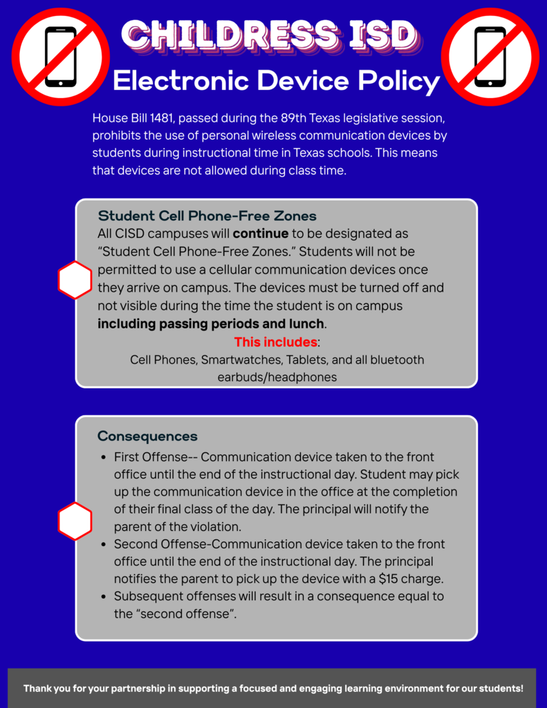 CISD Electronic Device Policy 