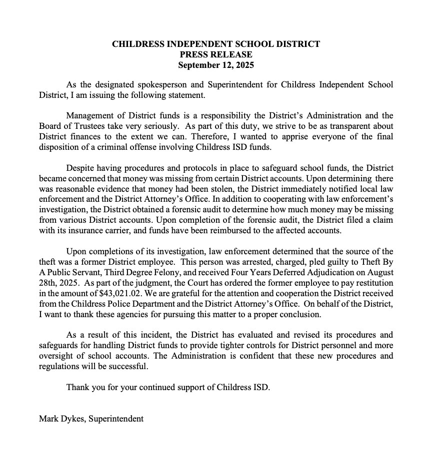 Press Release