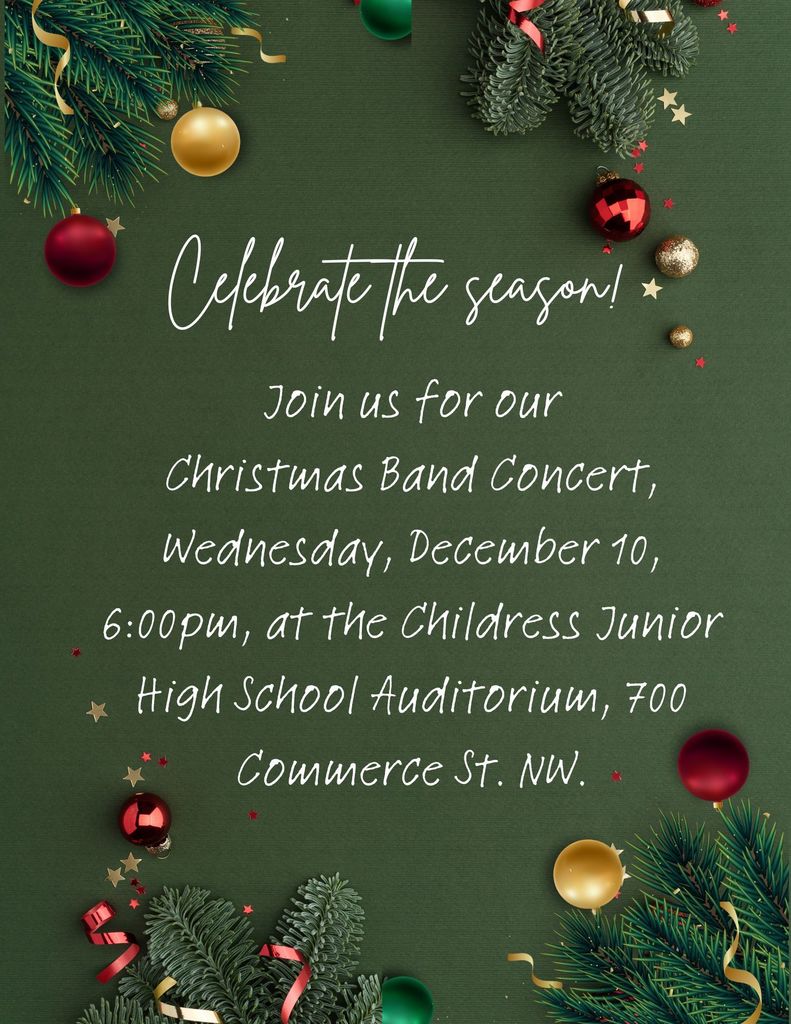 Christmas Band Concert Flyer