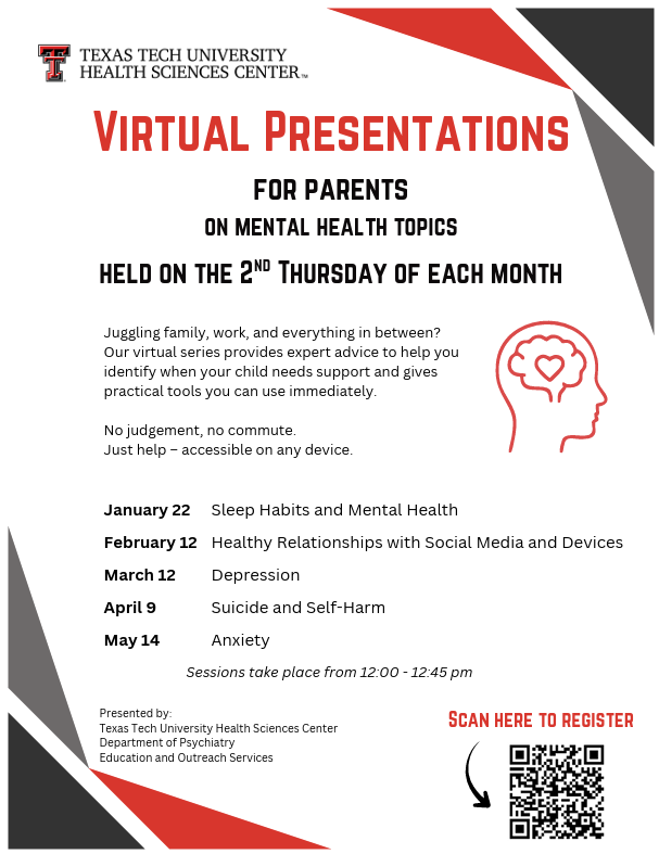 Texas Tech Mental Health Virtual Presentations