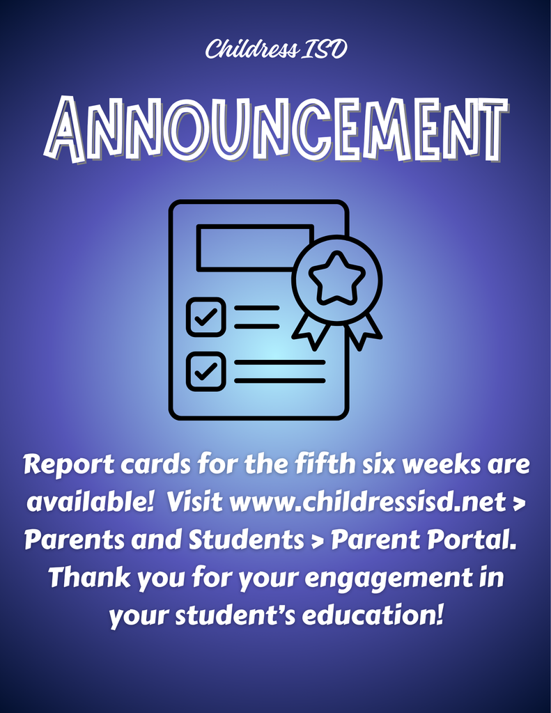 Report cards are available