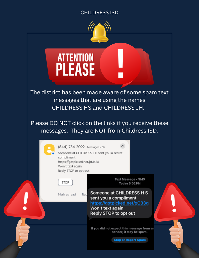 Spam Text Notice