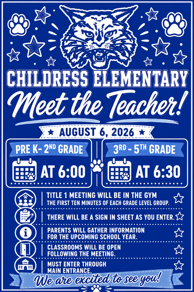 Chilldress Elementary Meet the Teacher Flyer