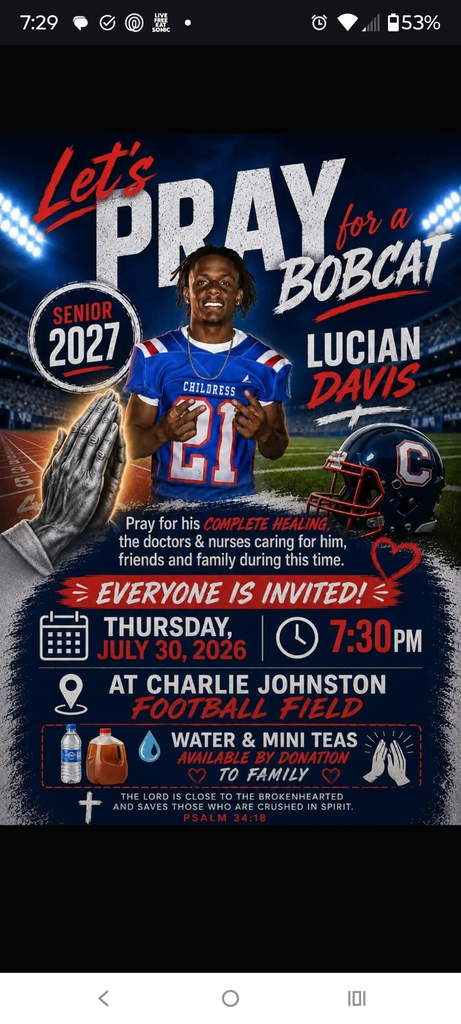 Prayers for Lucian Davis