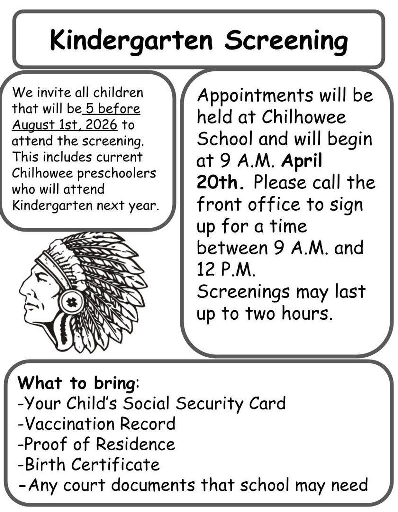 Kindergarten Screening