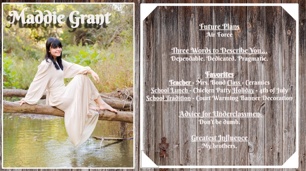 Maddie Grant's Senior Spotlight