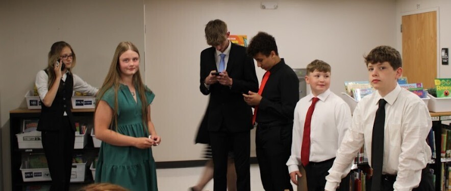 Gathering around before the ceremony
