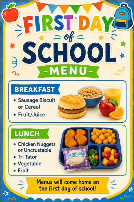 First Day Menu