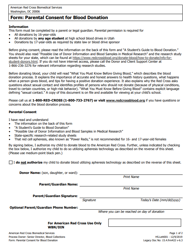 Parent Consent for Students