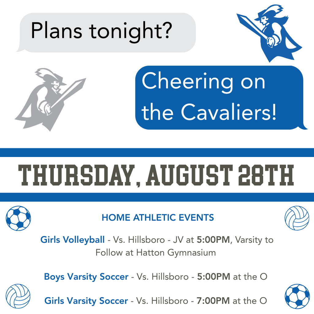 CCSD Home Athletic Events Thursday