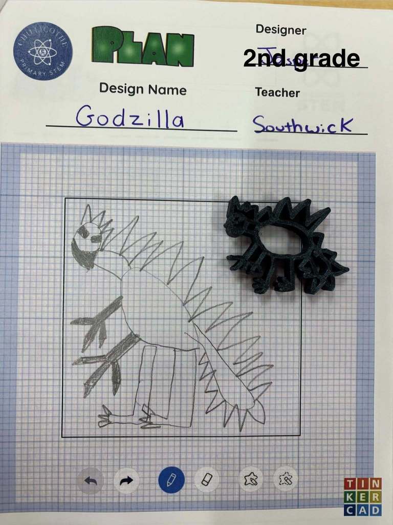 3-D Printed Godzilla