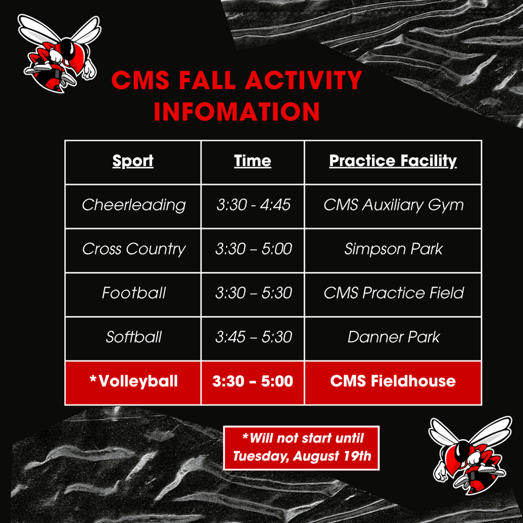 CMS Fall Sports