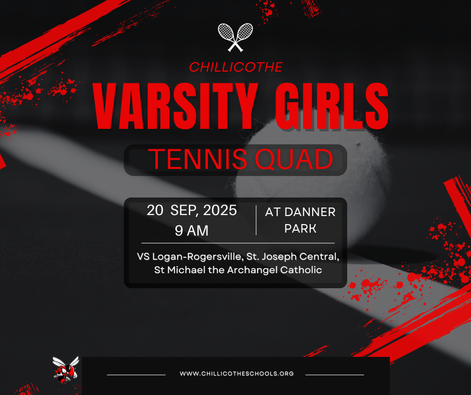 CHS Girls Varsity Tennis Quad Saturday, Sept. 20 at 9 AM at Danner Park