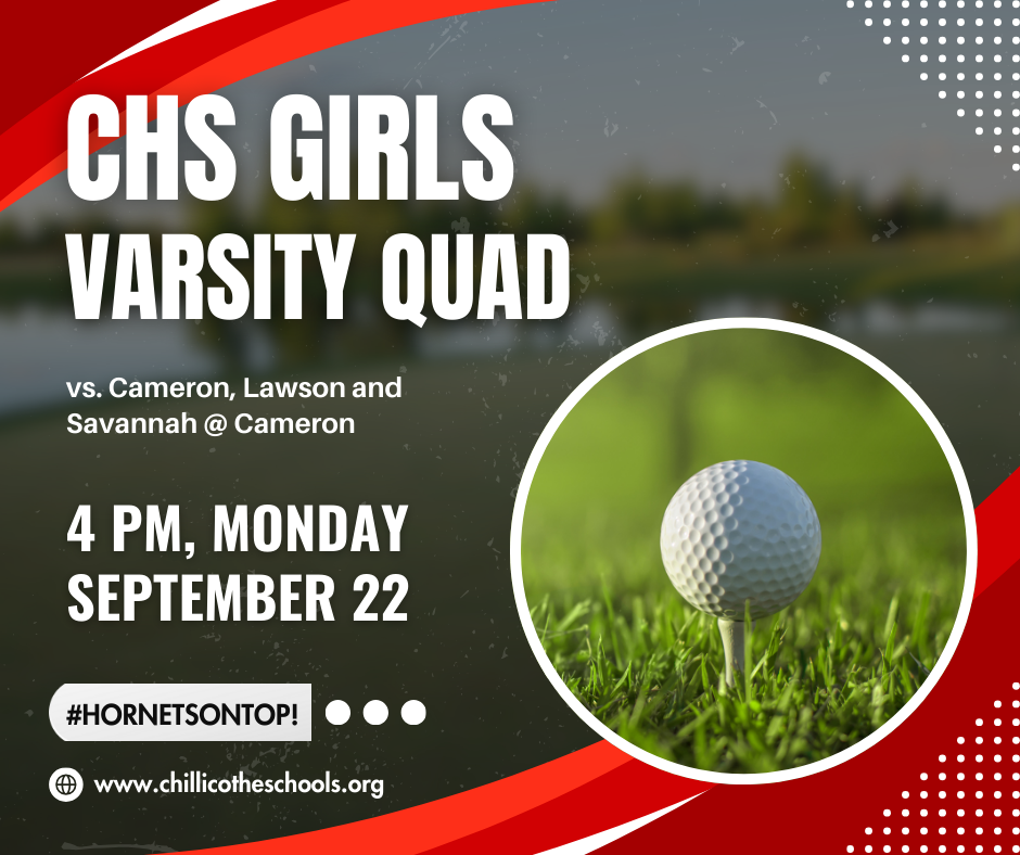 CHS Girls Varsity Quad vs. Cameron, Savannah & Lawson at Cameron Sept. 22nd at 4 PM.