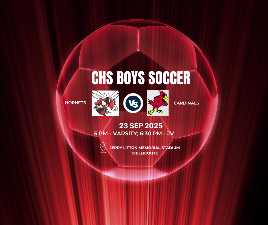 CHS Boys varsity and jv soccer vs. Benton Sept. 23 at 5 and 6:30 PM at home.