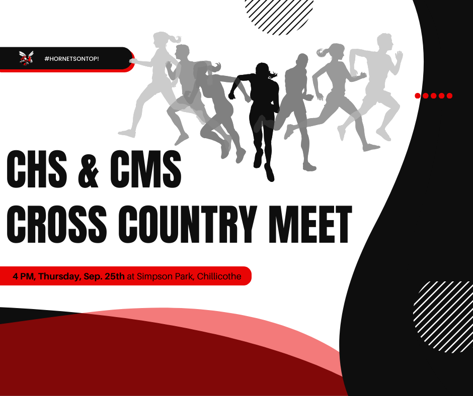 CMS & CHS Cross Country Meet Thursday, Sept. 25th at 4 PM at Simpson Park