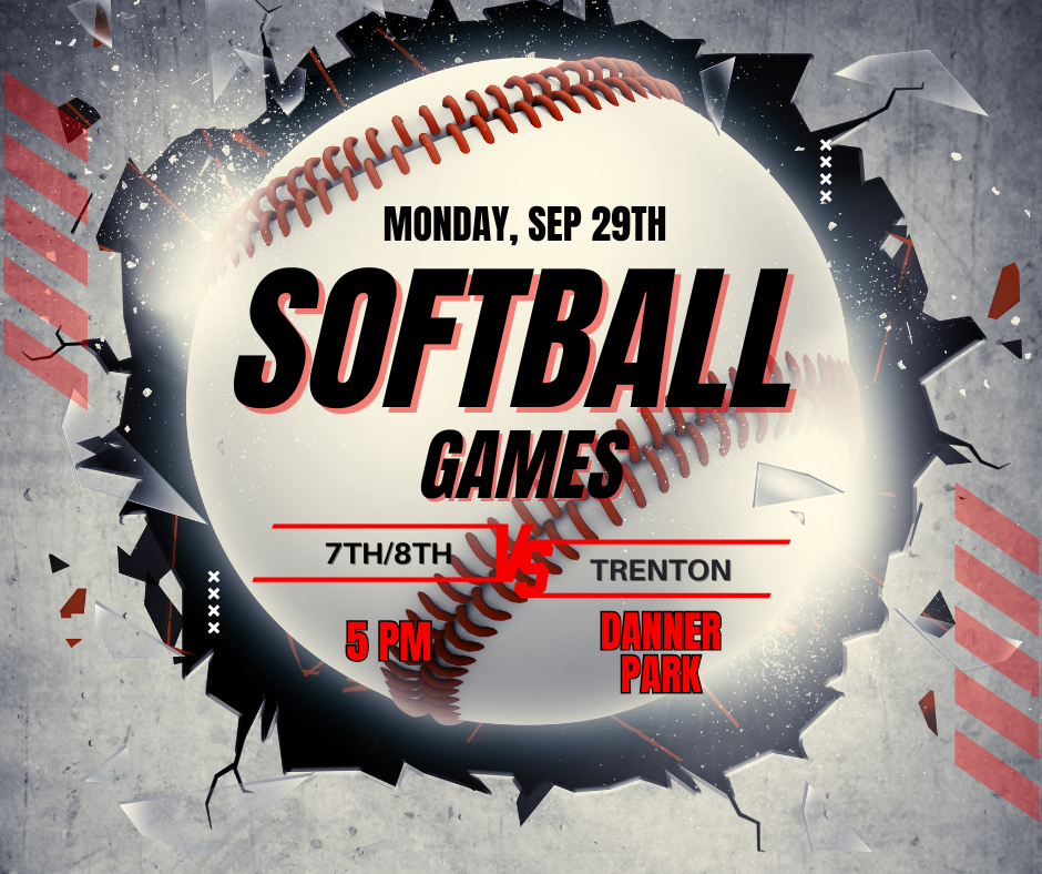 CMS Softball vs. Trenton at 5 PM on Monday, Sept. 29th