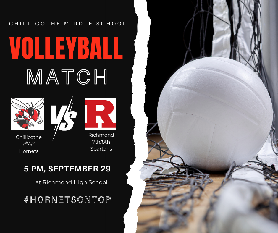 CMS Volleyball A & B Games vs. Richmond at 5 PM Monday, Sept. 29th