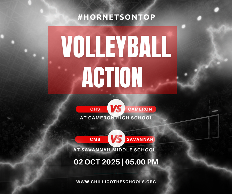 CHS and CMS Volleyball Thursday, Oct. 2nd at 5 PM at Cameron High School and Savannah Middle School
