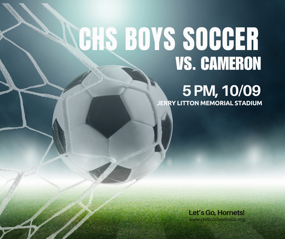 CHS Boys vs. Cameron Thursday, Oct. 9th at Jerry Litton Memorial Stadium at 5 PM.
