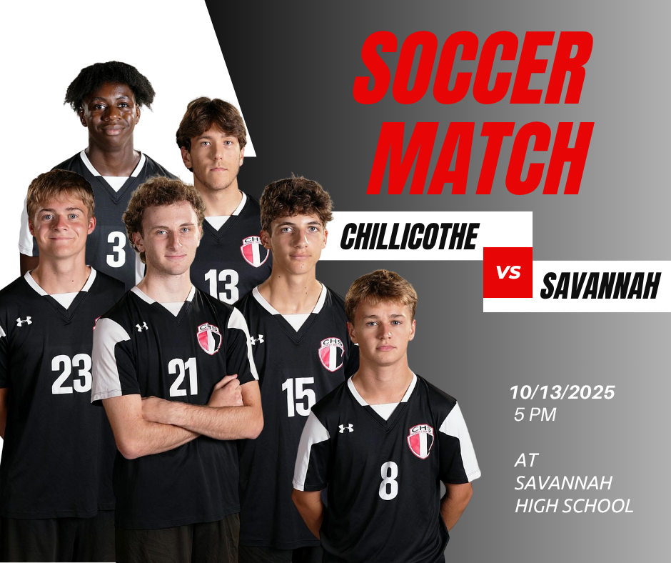 CHS Soccer vs. Savannah at Savannah High School Monday, Oct. 13th starting at 5 PM.