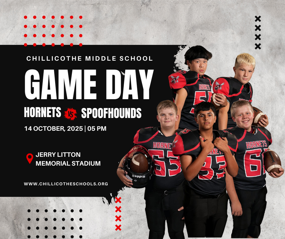 7th/8th Grade Football vs. Maryville Tuesday, Oct. 14 at 5 PM at the Jerry Litton Memorial Stadium.