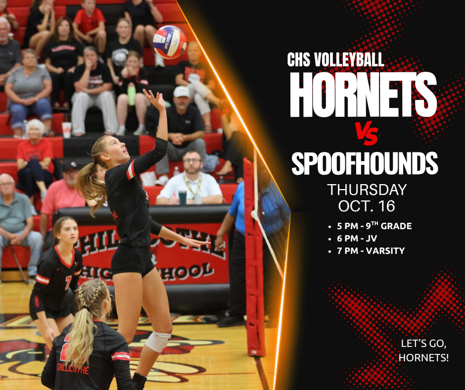 CHS Volleyball vs. Maryville Thursday, Oct. 16 at Maryville. Freshmen - 5 PM; JV - 6 PM; Varsity - 7 PM.
