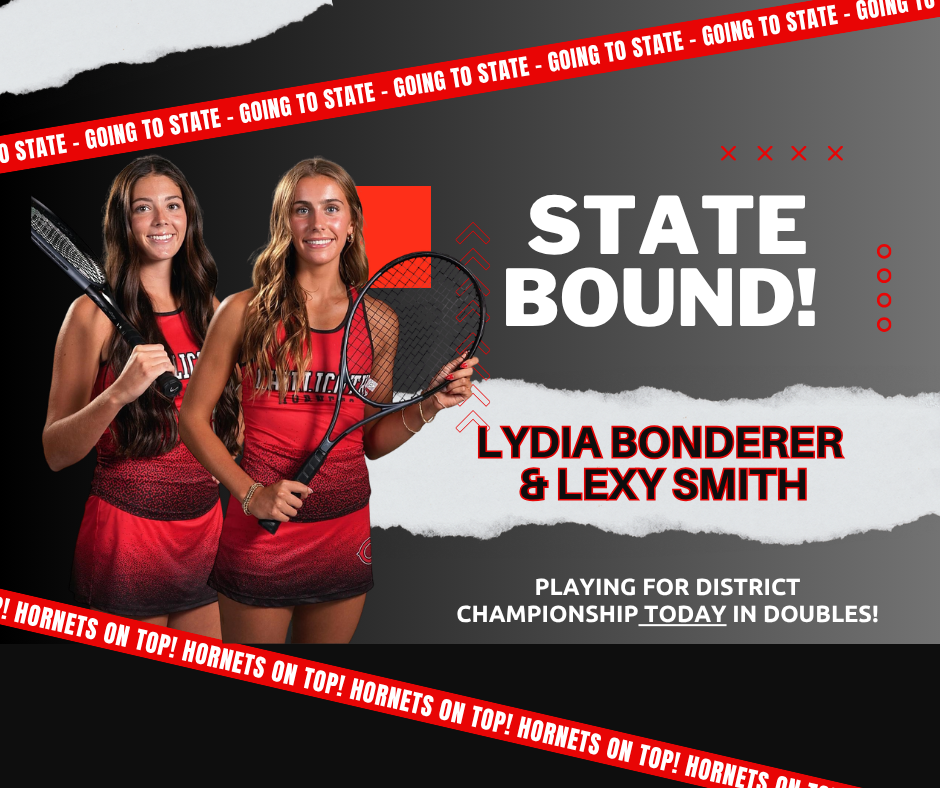 Lexy Smith and Lydia Bonderer have qualified for state and will be competing in an hour for the title of District Double Champions during individual district tennis competition in Savannah.