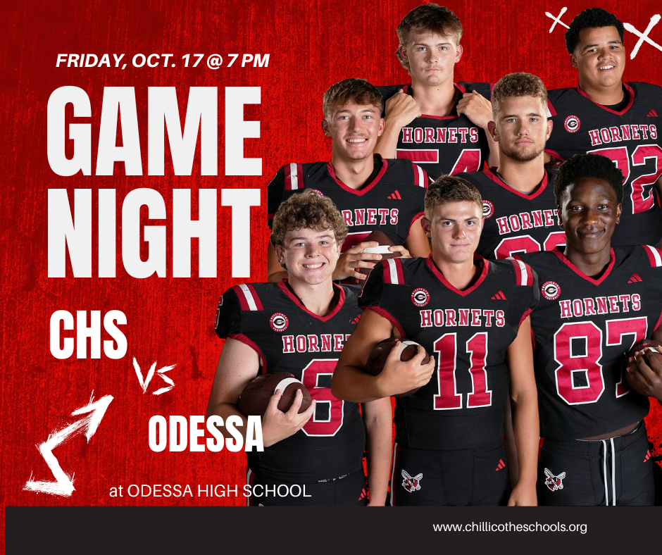 CHS Varsity Football vs. Odessa at Odessa High School Friday, Oct. 17th at 7 PM.