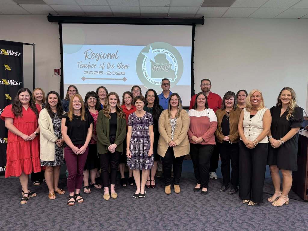 Katie Maples with other Regional Teacher of the Year Nominees