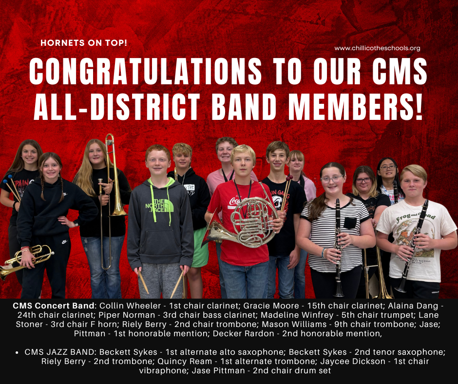CMS All-District Band Students