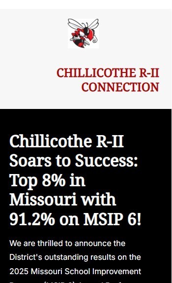 Chillicothe R-II Connection - Chillicothe R-II Soars to Success: Top 8% ub ussiyru wutg 91.2% on MSIP 6!