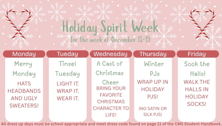 spirit week - holiday edition 
