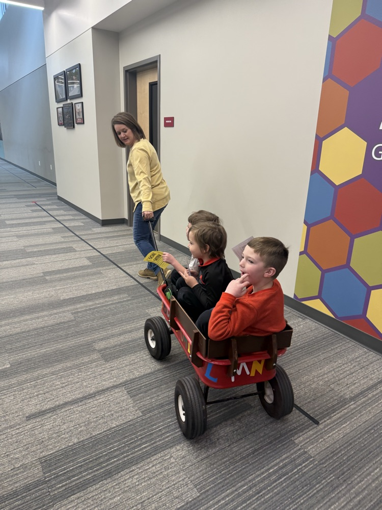 Mrs. Holcer and our ABC Wagon Riders