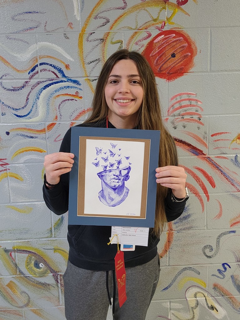 Olivia Jenkins won a Certificate of Merit at the MEC Fine Arts Festival over the weekend for her drawing.