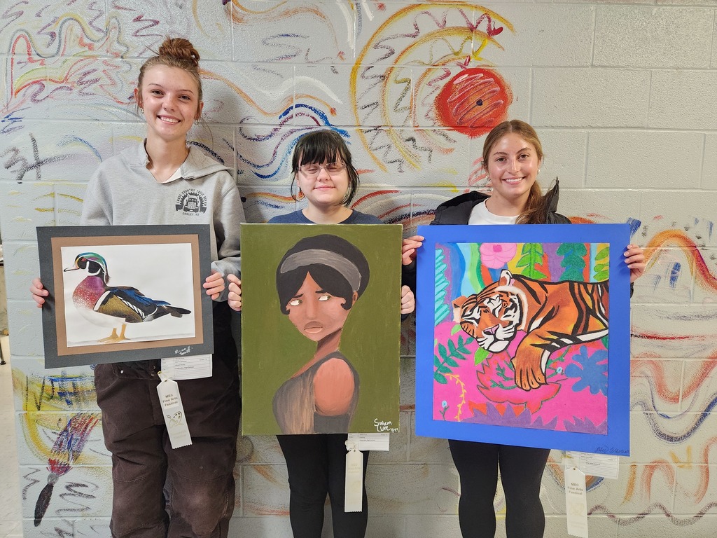 MEC Fine Arts Festival Honorable Mention winners from CHS were: Salem Curl - Painting; Glenna Barnett - Mixed Media; and Abby Marshall - Drawing.