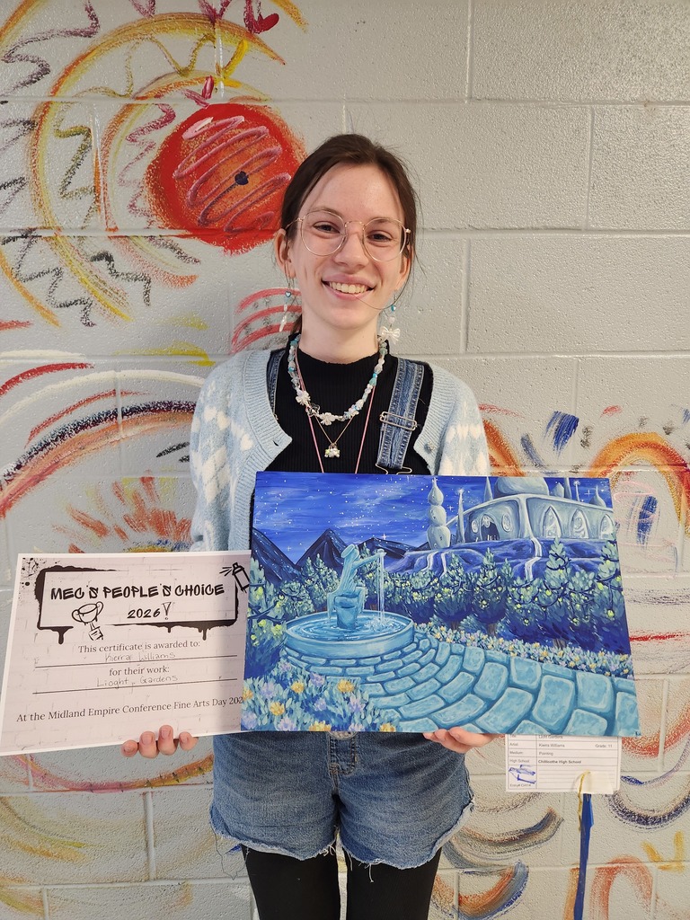 CHS Sophomore Kierra Williams received the People's Choice Award at the MEC Fine Arts Festival over the weekend.