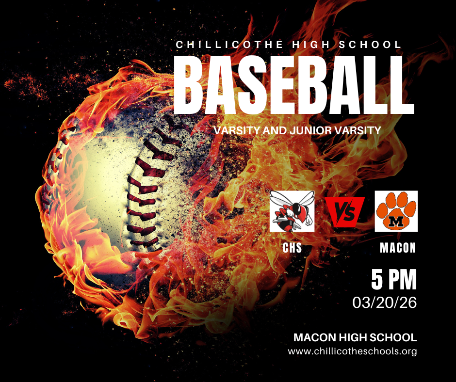 CHS Varsity & JV Baseball—good luck on the road at Macon tonight! Varsity first pitch is 5 PM, with the JV game to follow at 7 PM. Bring home the wins! ⚾️