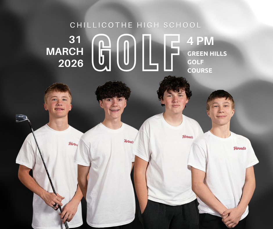 CHS Boys Golf vs. Cameron and Meadville at 4 PM Tuesday, March 31, 2026 at the Green Hills Golf Course in Chillicothe.