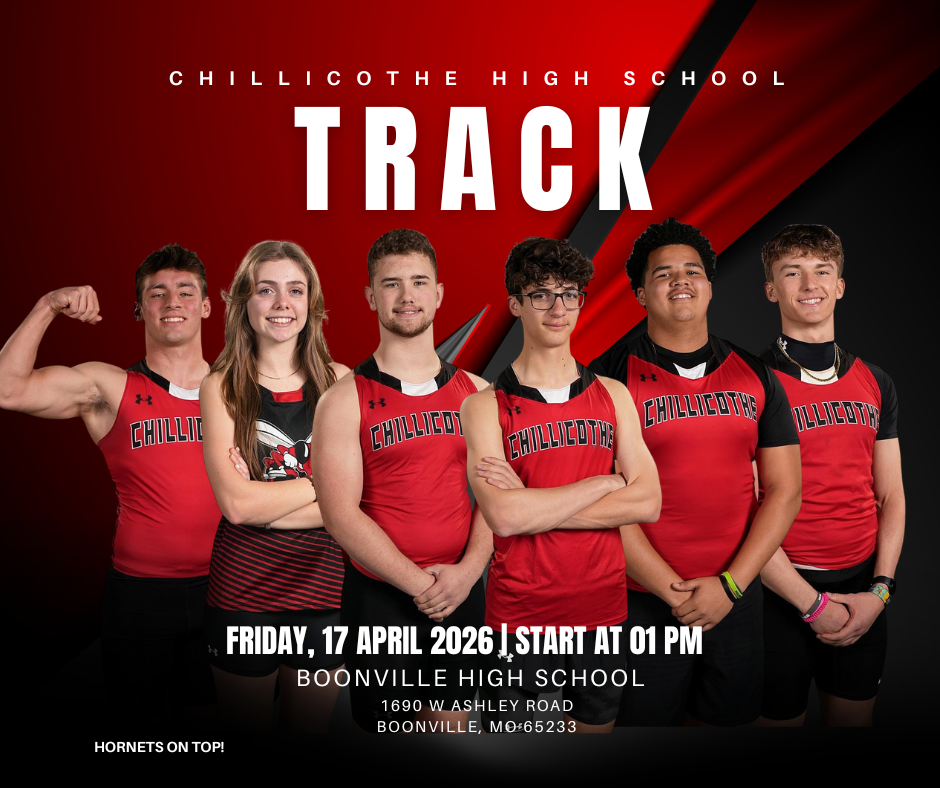 Track update: Our meet vs. Boonville at Boonville HS on Fri., Apr. 17 has been moved up due to the weather forecast. Field events start at 1:00 PM; running events start at 2:00 PM. Hornets—safe travels and have fun!