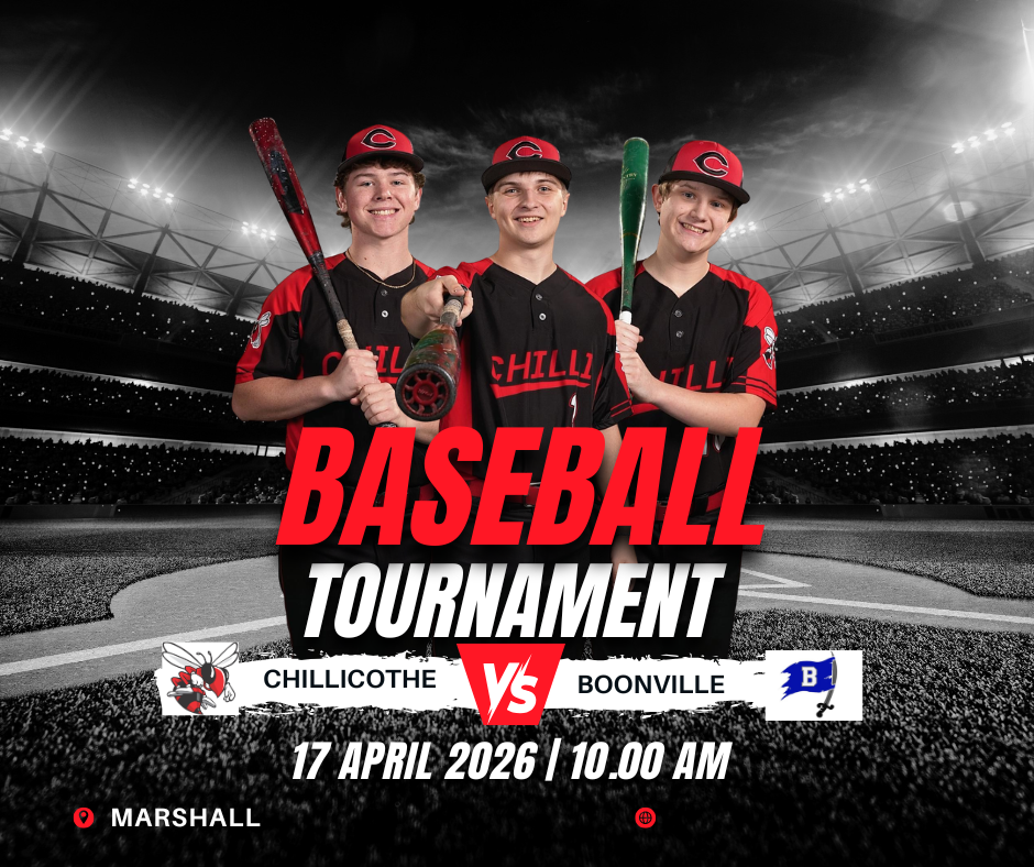 Hornet Baseball is on the road today for the Marshall Baseball Tournament! We play Boonville at 10:00 AM—good luck, Hornets! Check out the full game schedule and come cheer them on if you can.